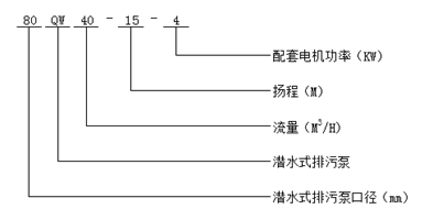 大東海泵業(yè)潛水排污泵型號意義